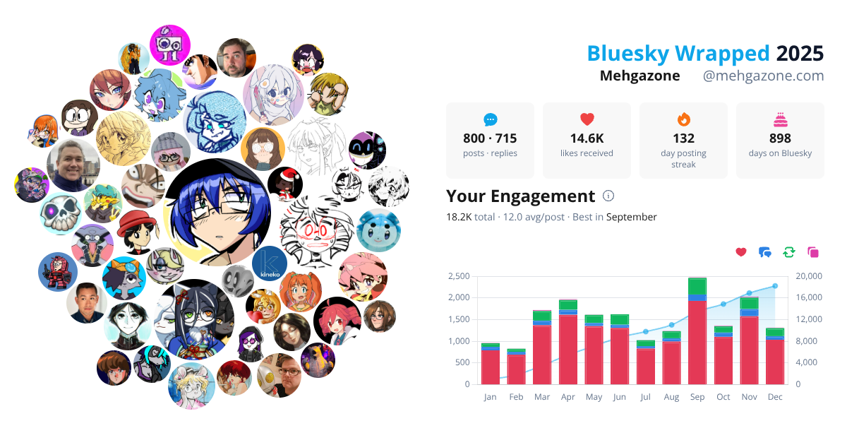 Your Bluesky Wrapped 2025 preview