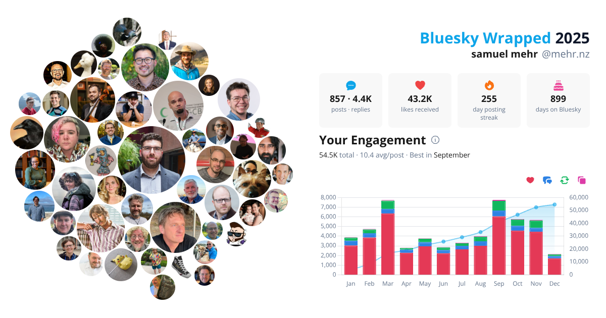 Your Bluesky Wrapped 2025 preview