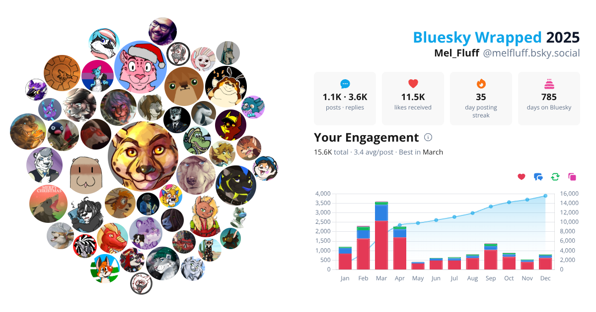 Your Bluesky Wrapped 2025 preview