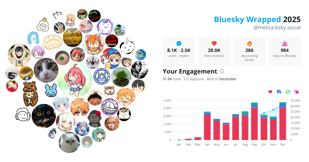 Your Bluesky Wrapped 2025 preview