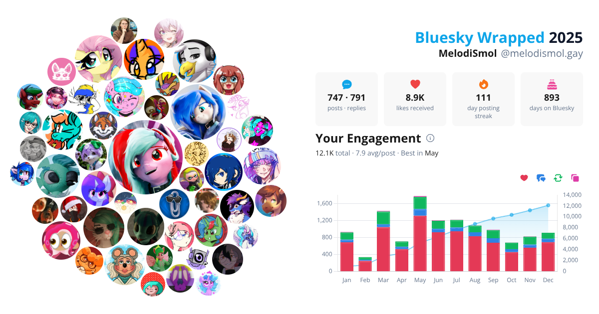 Your Bluesky Wrapped 2025 preview