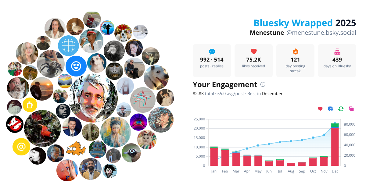 Your Bluesky Wrapped 2025 preview