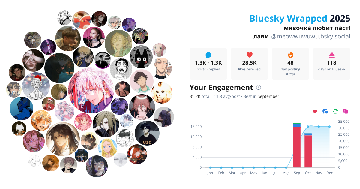 Your Bluesky Wrapped 2025 preview