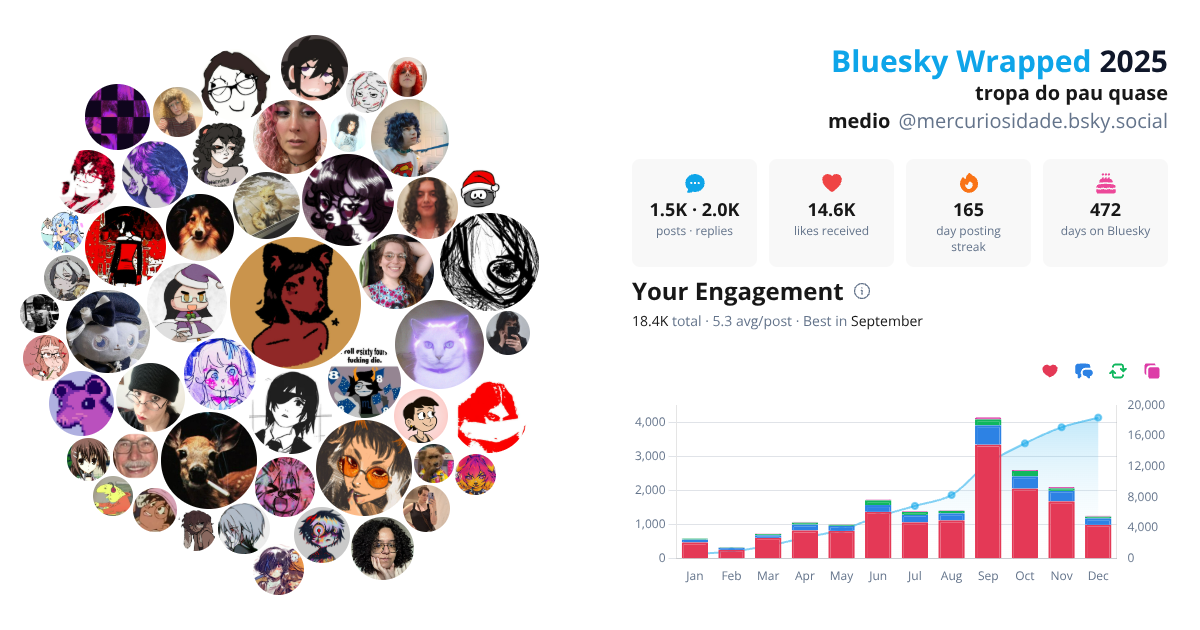 Your Bluesky Wrapped 2025 preview