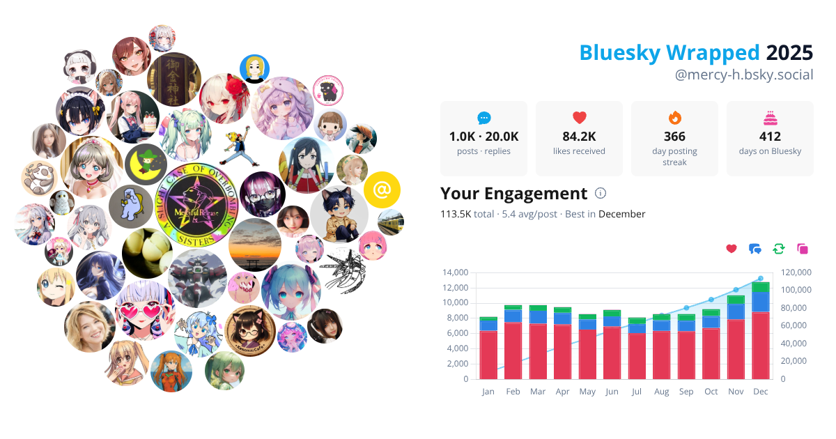 Your Bluesky Wrapped 2025 preview