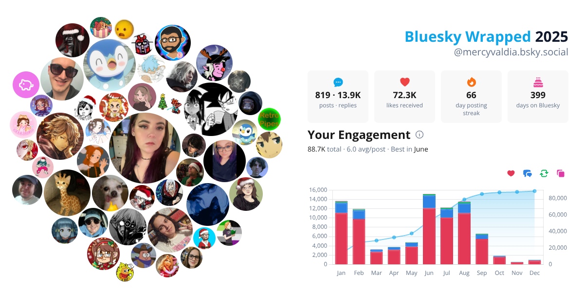 Your Bluesky Wrapped 2025 preview