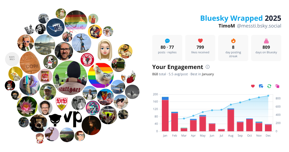 Your Bluesky Wrapped 2025 preview