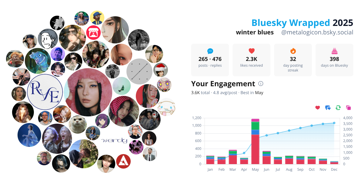 Your Bluesky Wrapped 2025 preview