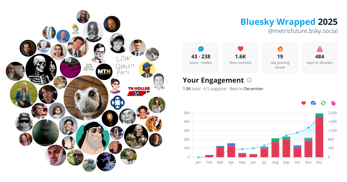 Your Bluesky Wrapped 2025 preview