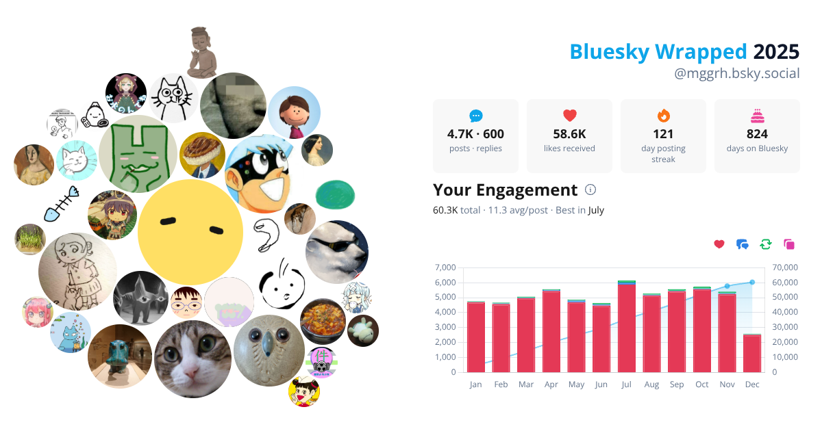 Your Bluesky Wrapped 2025 preview