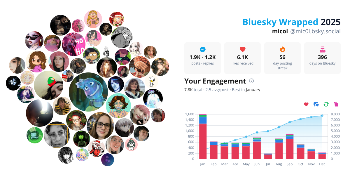 Your Bluesky Wrapped 2025 preview