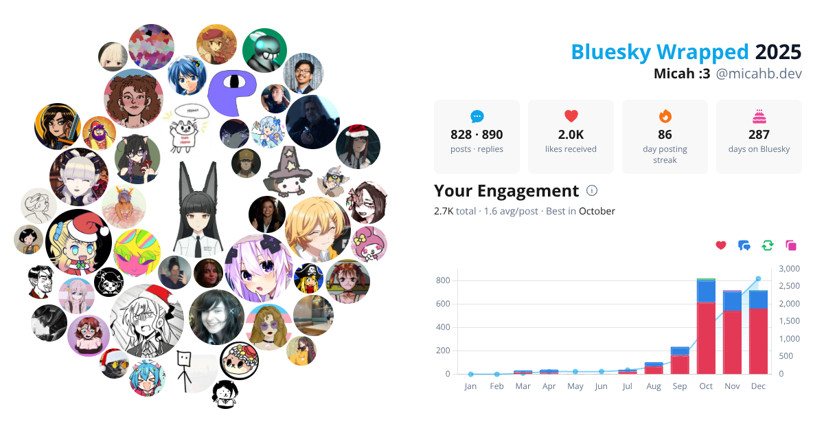 Your Bluesky Wrapped 2025 preview