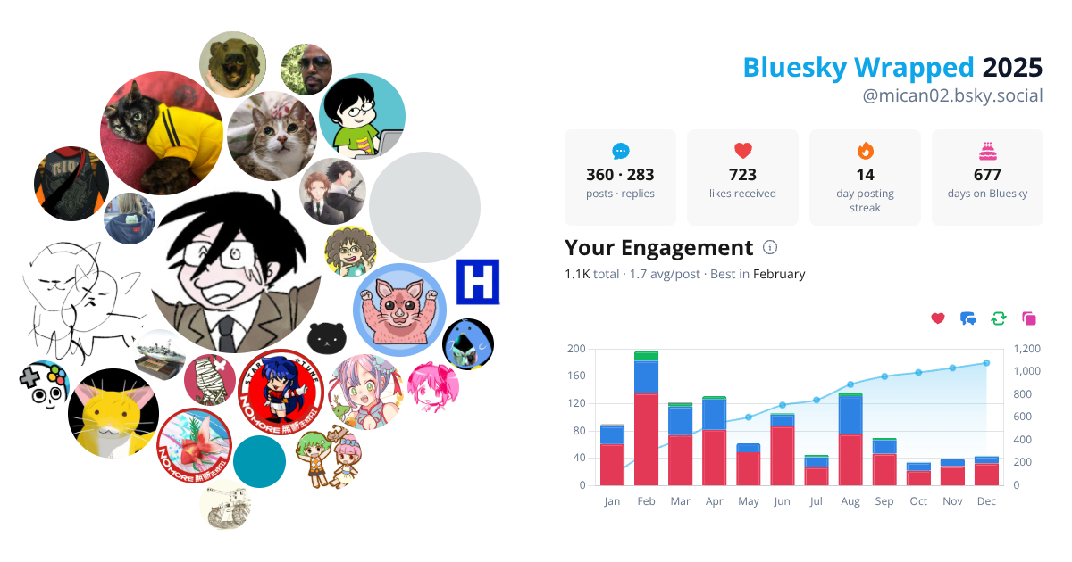 Your Bluesky Wrapped 2025 preview
