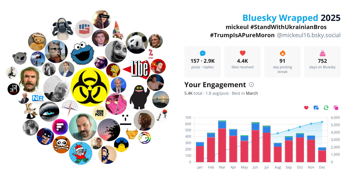 Your Bluesky Wrapped 2025 preview