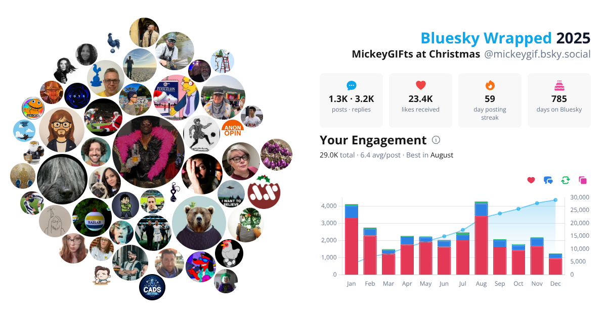 Your Bluesky Wrapped 2025 preview