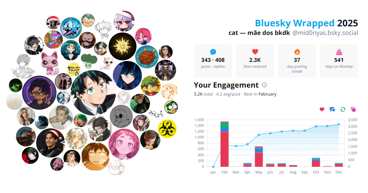 Your Bluesky Wrapped 2025 preview
