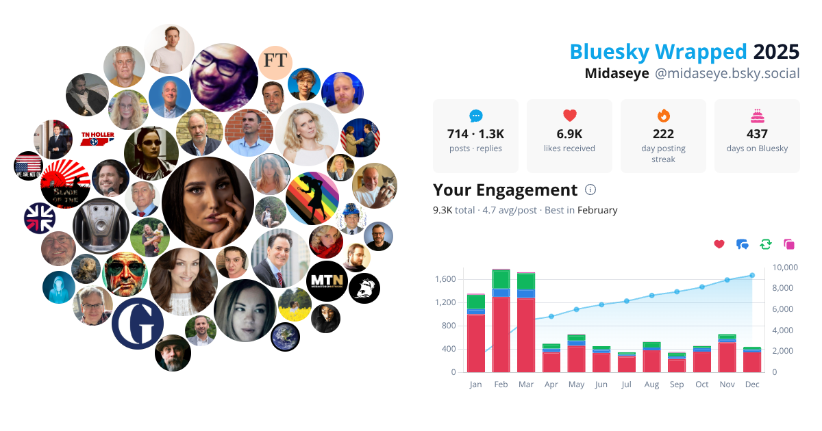 Your Bluesky Wrapped 2025 preview