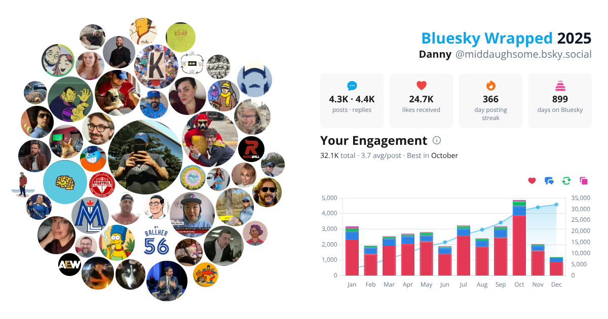 Your Bluesky Wrapped 2025 preview