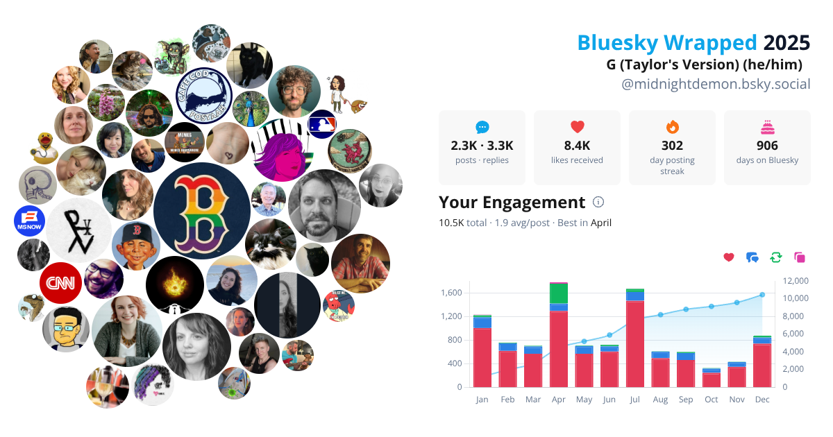 Your Bluesky Wrapped 2025 preview