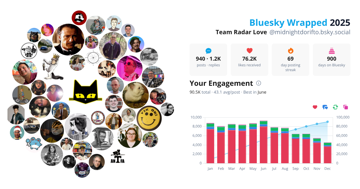 Your Bluesky Wrapped 2025 preview