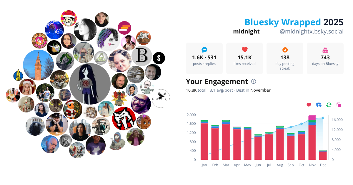 Your Bluesky Wrapped 2025 preview