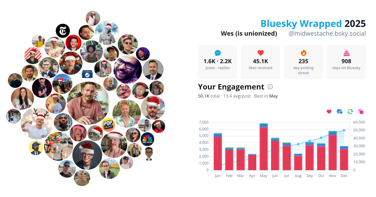 Your Bluesky Wrapped 2025 preview