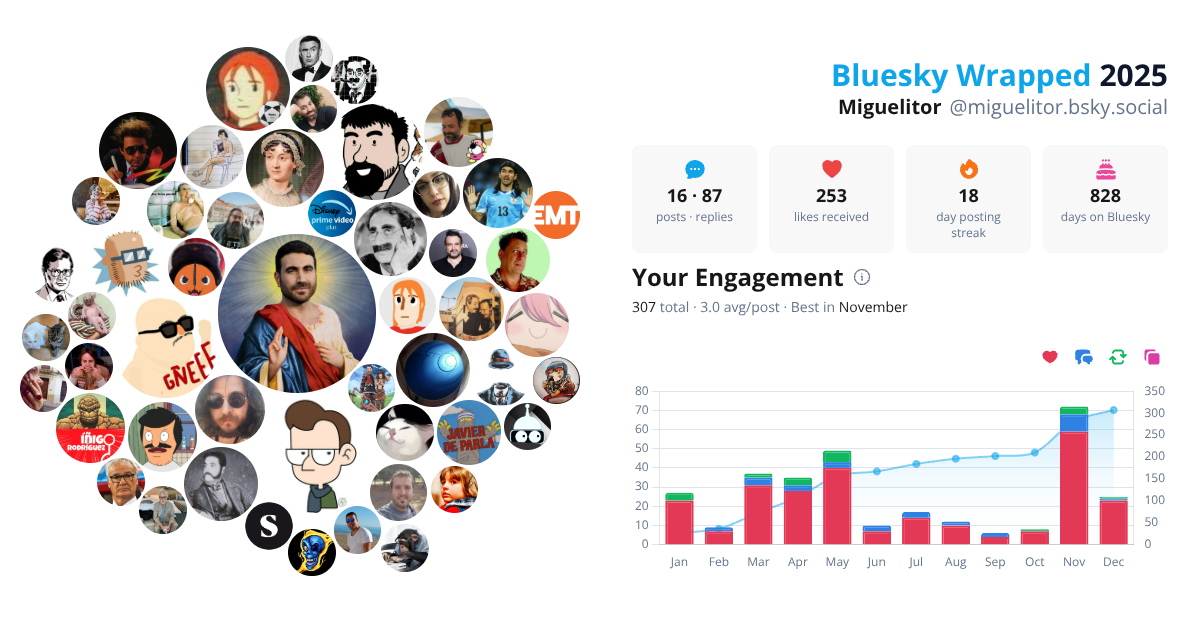 Your Bluesky Wrapped 2025 preview
