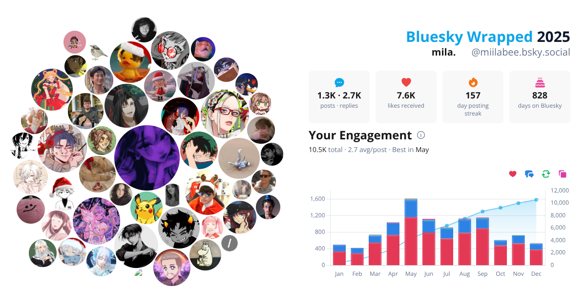 Your Bluesky Wrapped 2025 preview
