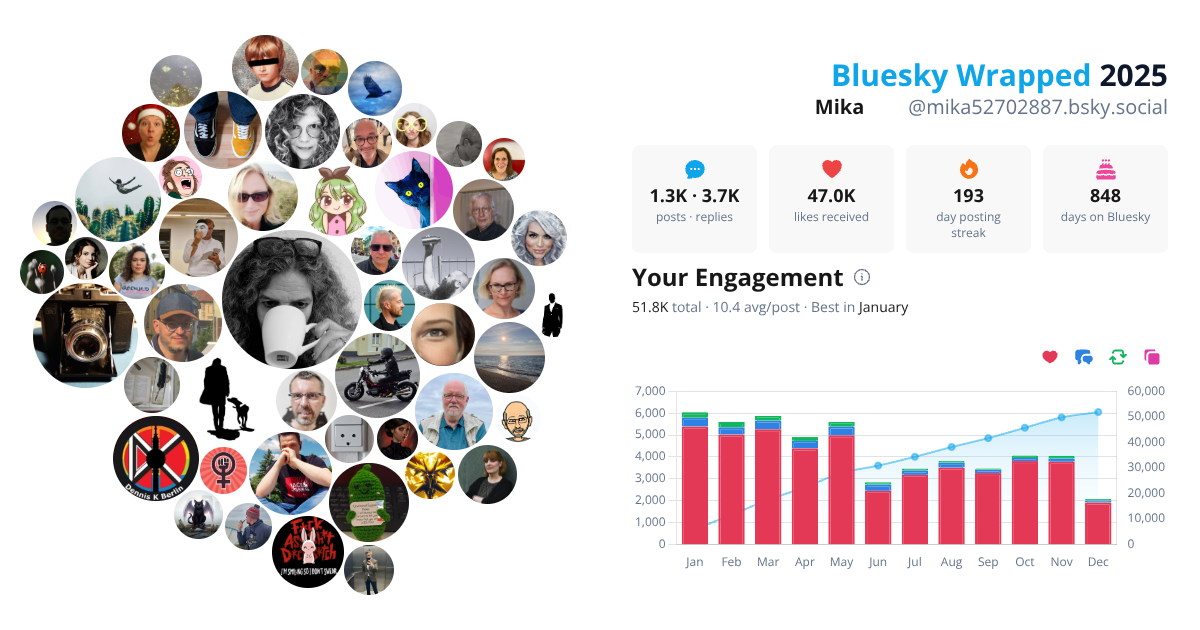 Your Bluesky Wrapped 2025 preview