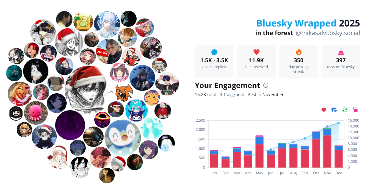Your Bluesky Wrapped 2025 preview