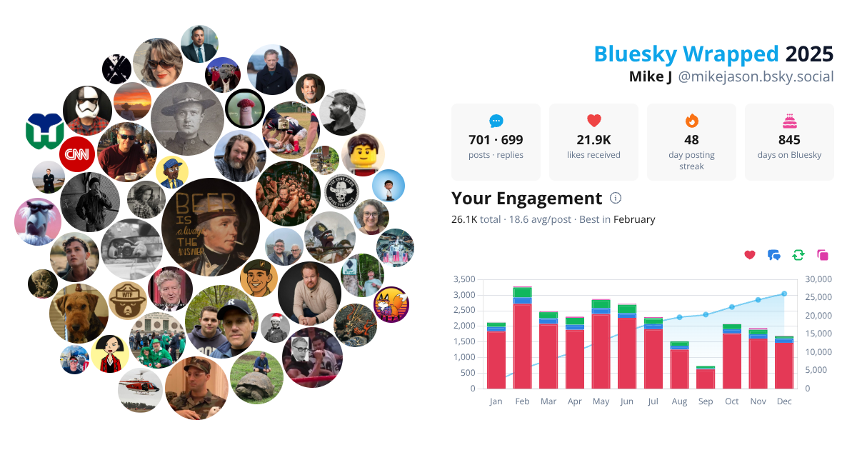 Your Bluesky Wrapped 2025 preview