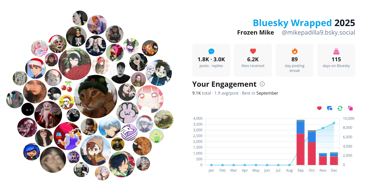 Your Bluesky Wrapped 2025 preview