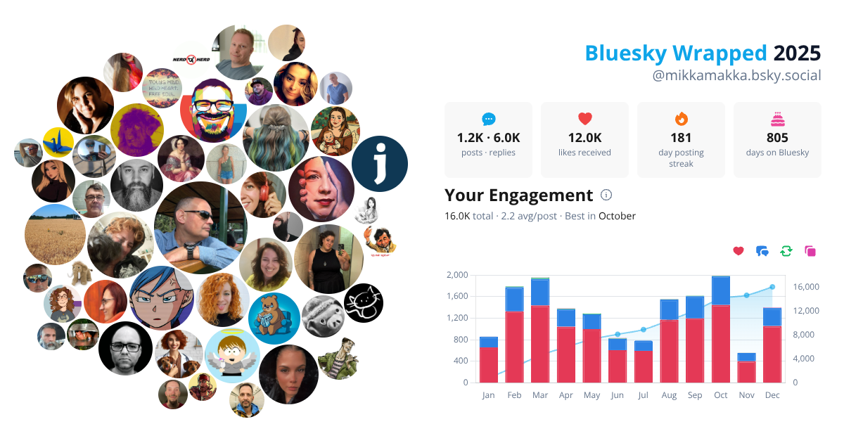 Your Bluesky Wrapped 2025 preview