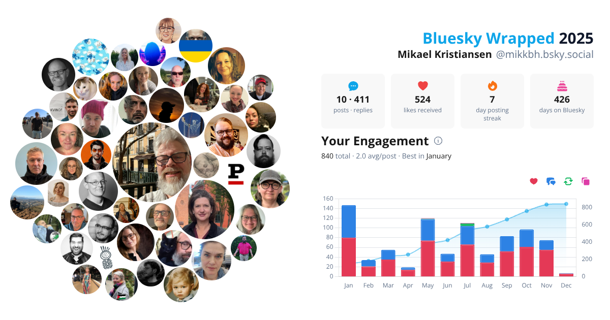 Your Bluesky Wrapped 2025 preview