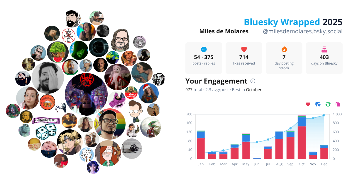 Your Bluesky Wrapped 2025 preview