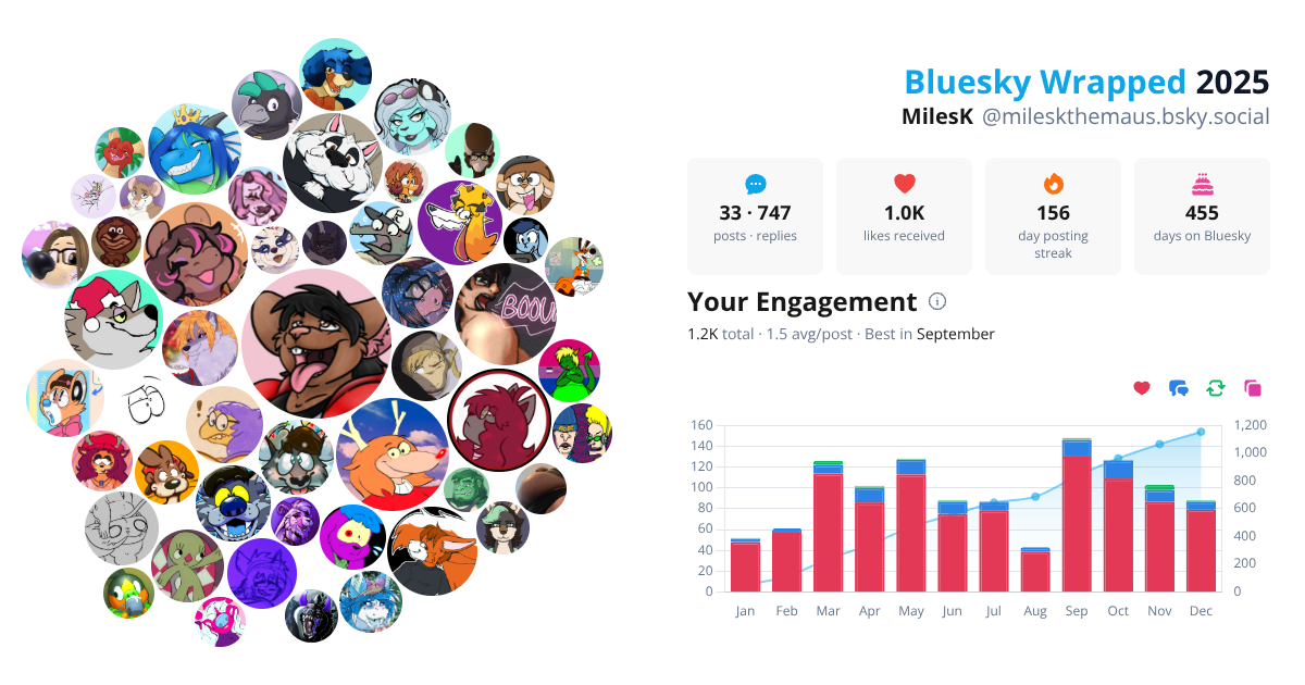 Your Bluesky Wrapped 2025 preview