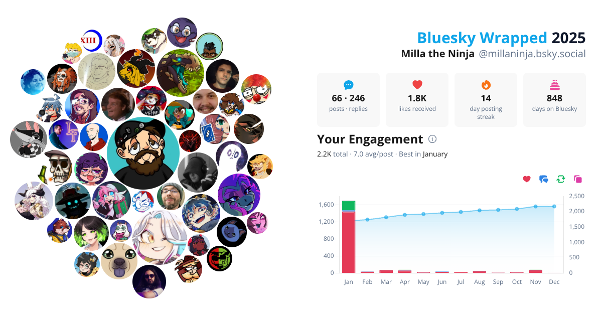 Your Bluesky Wrapped 2025 preview