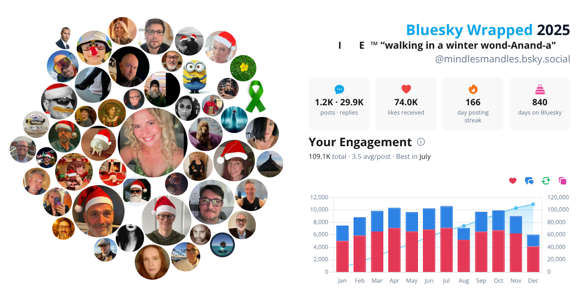 Your Bluesky Wrapped 2025 preview