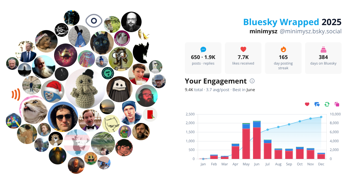 Your Bluesky Wrapped 2025 preview