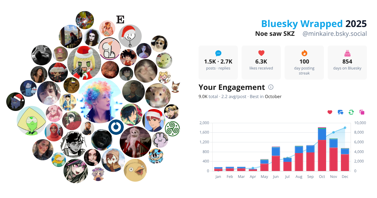 Your Bluesky Wrapped 2025 preview