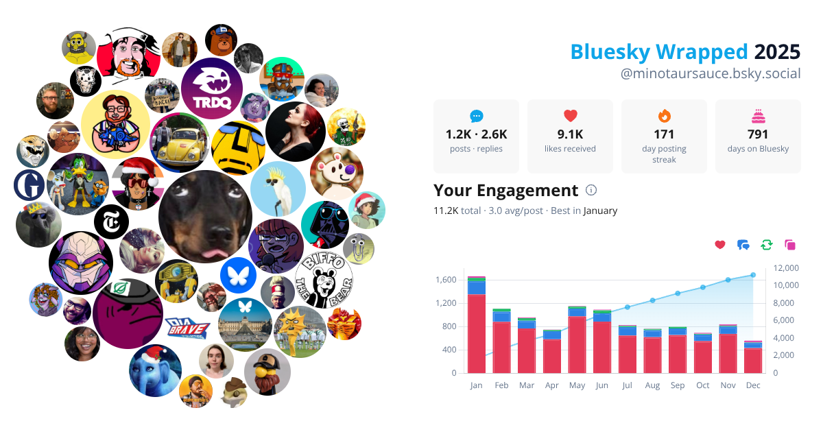 Your Bluesky Wrapped 2025 preview