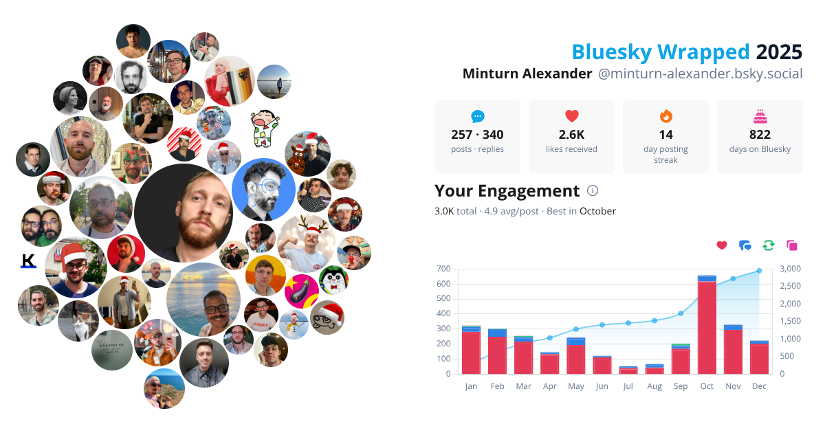 Your Bluesky Wrapped 2025 preview