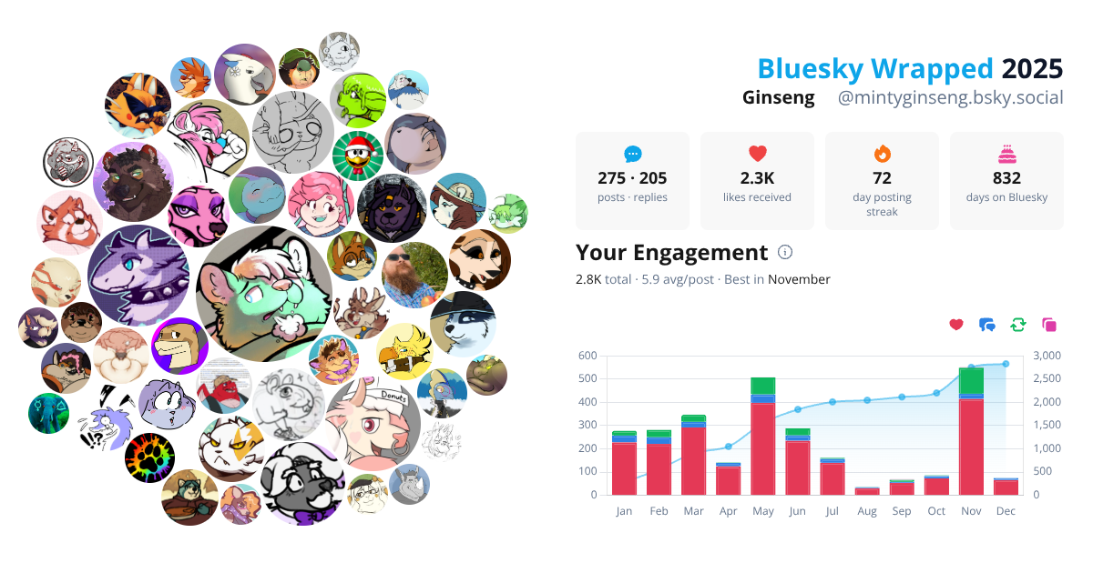 Your Bluesky Wrapped 2025 preview