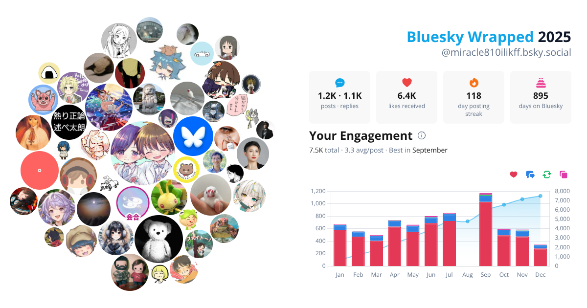 Your Bluesky Wrapped 2025 preview