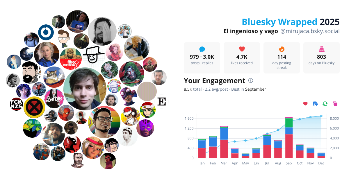 Your Bluesky Wrapped 2025 preview