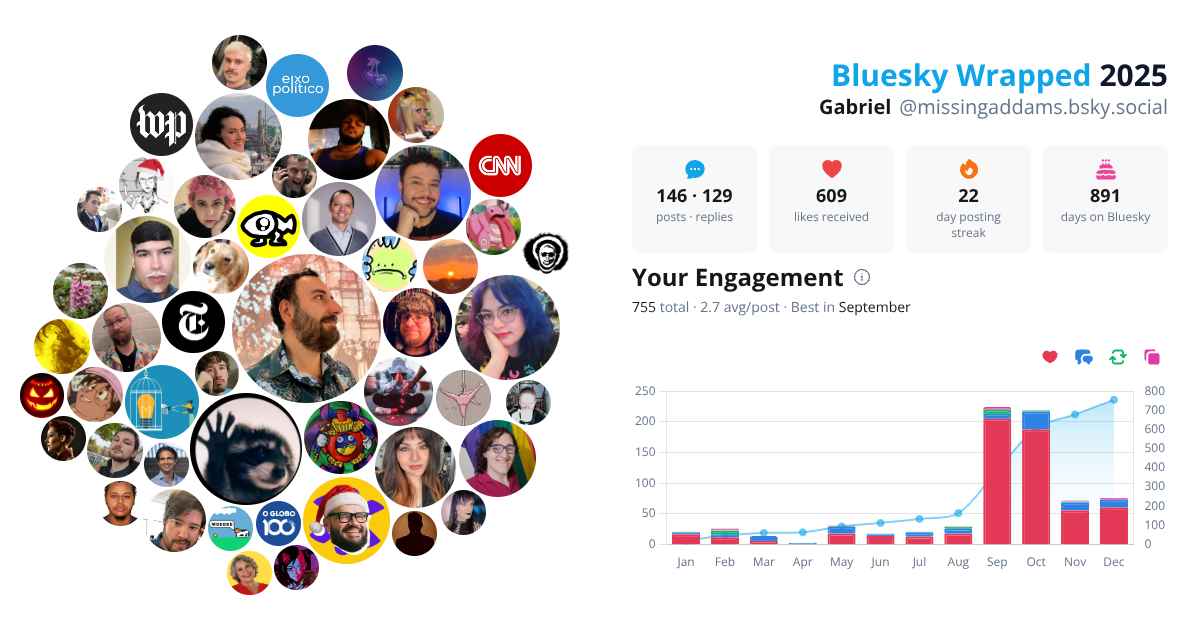 Your Bluesky Wrapped 2025 preview
