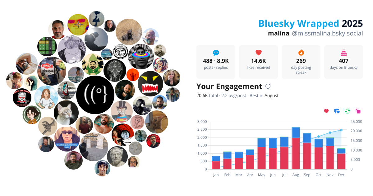 Your Bluesky Wrapped 2025 preview