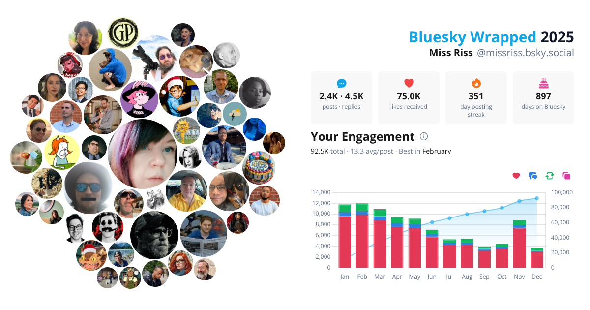 Your Bluesky Wrapped 2025 preview