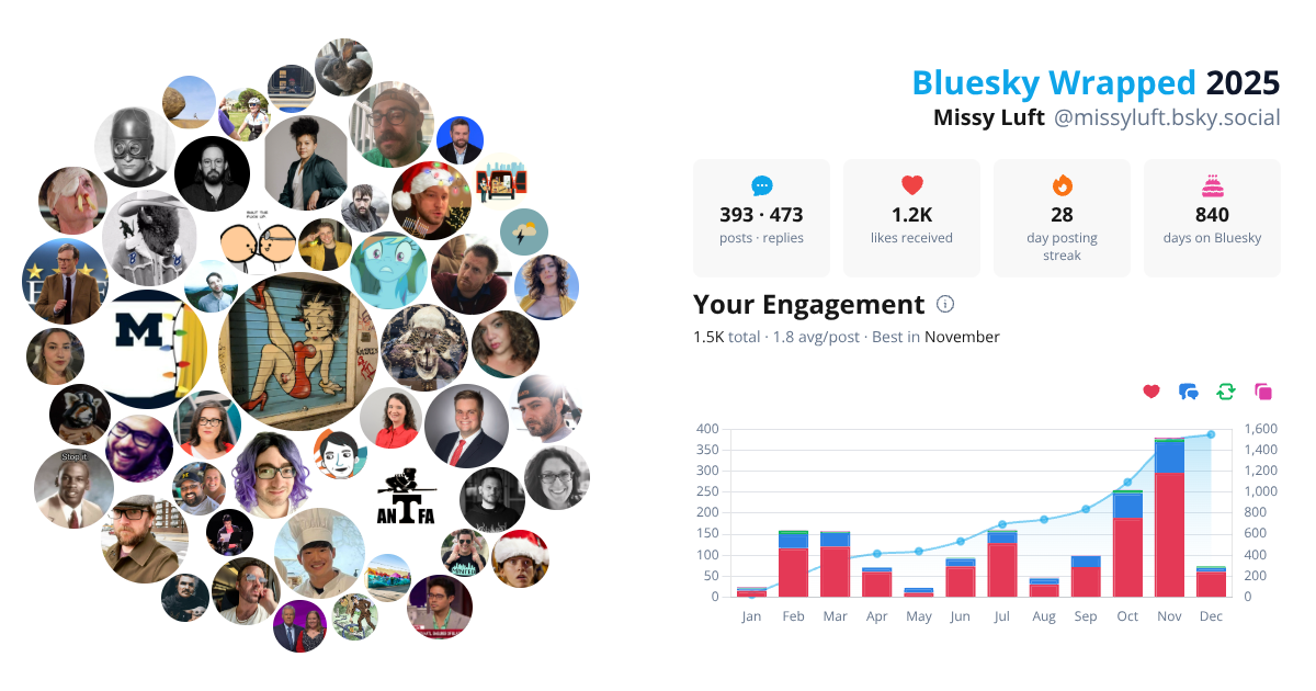 Your Bluesky Wrapped 2025 preview