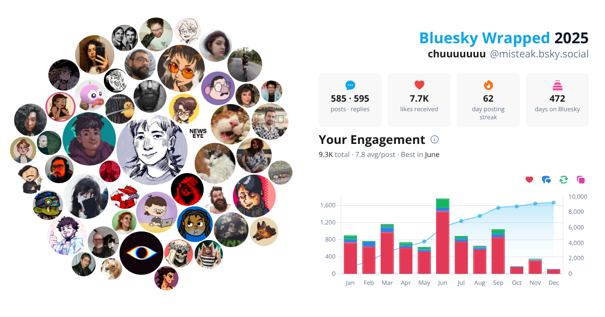 Your Bluesky Wrapped 2025 preview